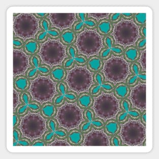 Mauve Purple and Teal Ameba Looking Pattern - WelshDesignsTP003 Magnet